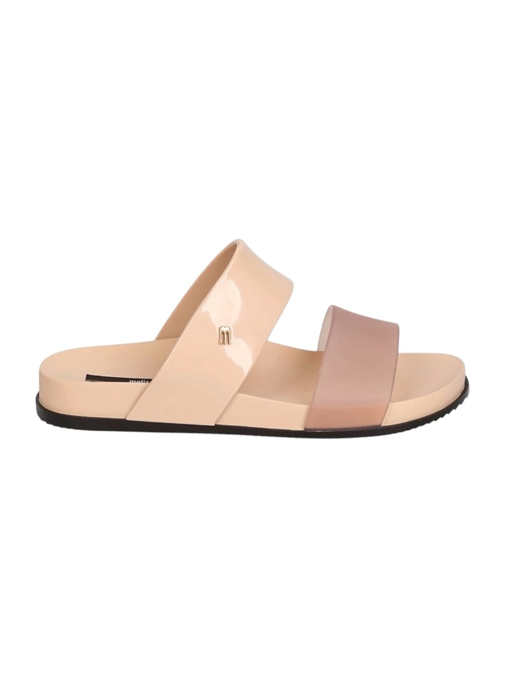 NEW Melissa Cosmic PVC Open Toe Double Band Slip On Sandals Beige - Picture 7 of 9